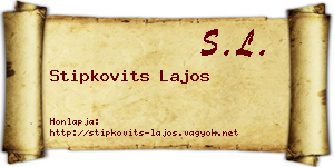 Stipkovits Lajos névjegykártya