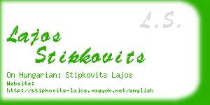 lajos stipkovits business card